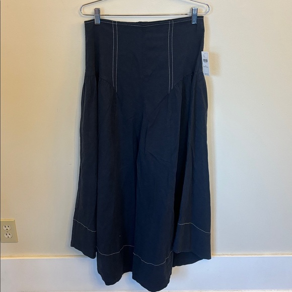 By Anthropologie Linen Extended Waist Pants - Picture 4 of 10